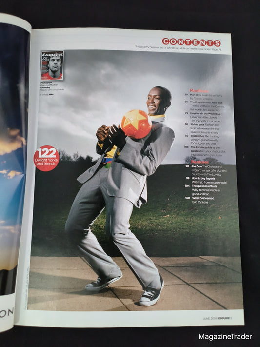 Esquire Magazine June 2006 (1185) Joe Cole World Cup Special Platini Eric Cantona