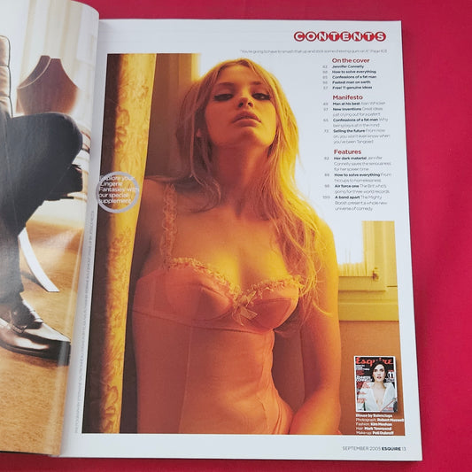 Esquire Magazine September 2005 (1190) Jennifer Connelly Cover Michael Owen Mighty Boosh
