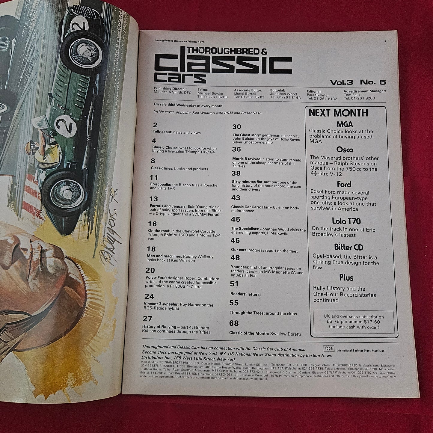 Thoroughbred & Classic Cars February 1976 (1191) Rolls-Royce Silver Ghost Triumph TR2