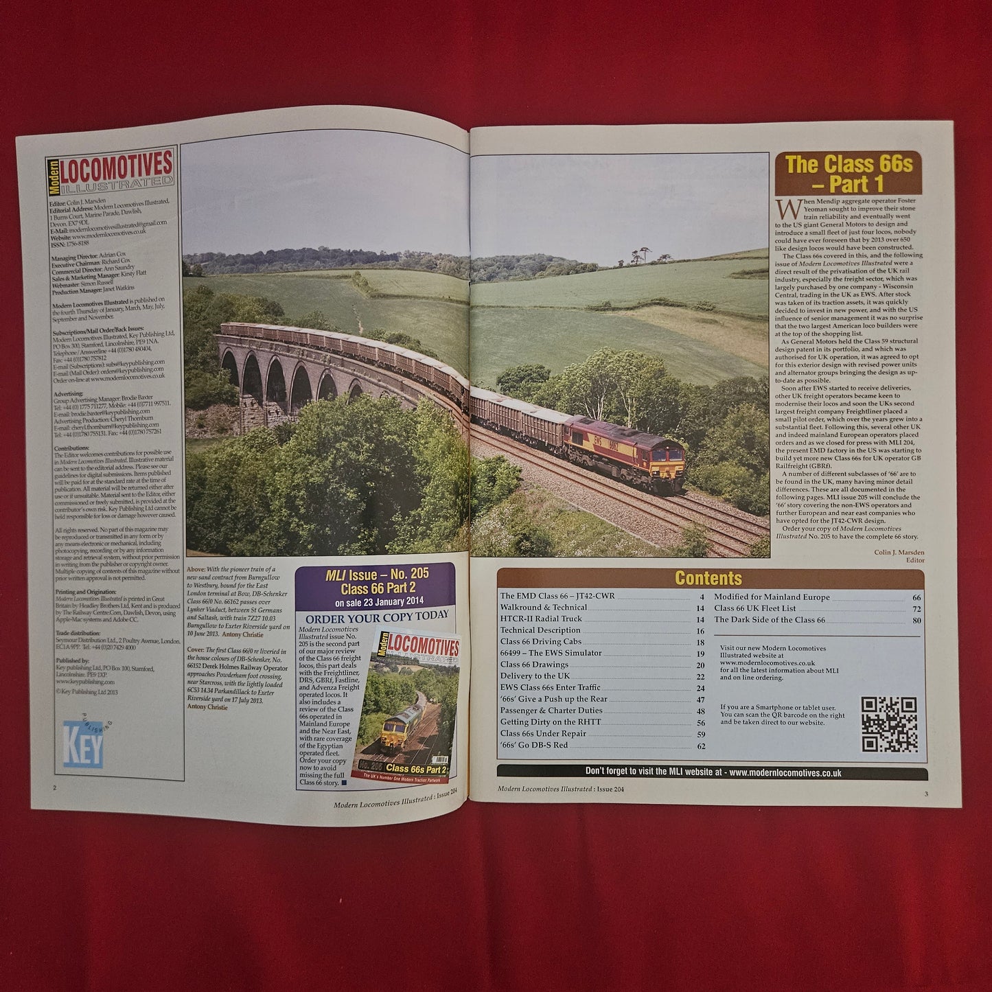 Modern Locomotives Illustrated 204 (1205) Class 66 Part 1 EWS Freightliner GBRf