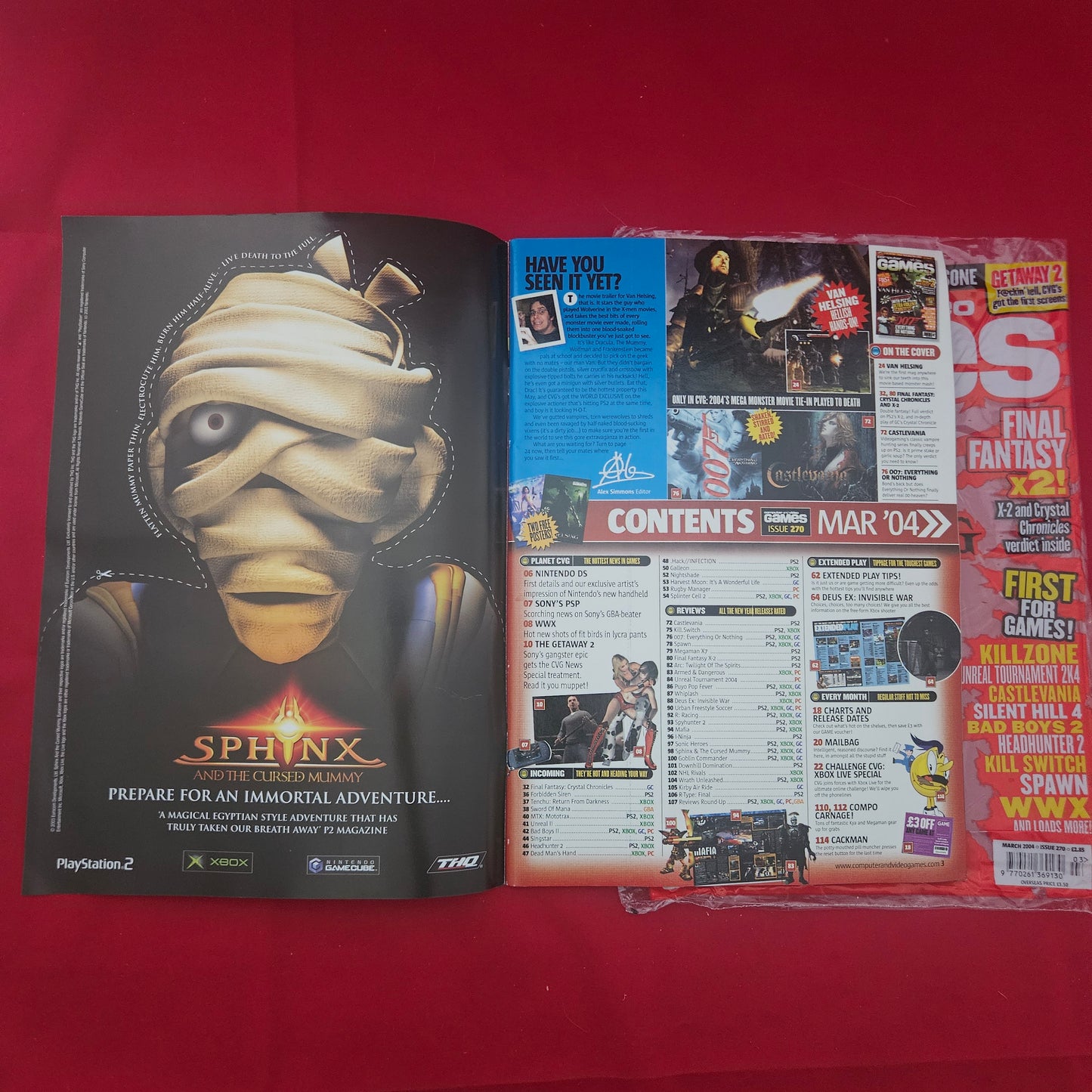 Computer And Video Games Magazine March 2004 (1218) Issue 270 Van Helsing Final Fantasy X-2