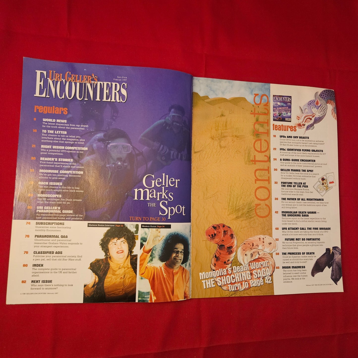 Uri Geller's Encounters Magazine February 1997 (1226) Sky Beasts Mongolian Death Worm