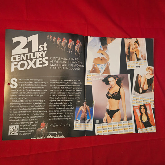 Maxim 21st Century Foxes 2000 AD Calendar Britney Spears Angelina Jolie (1228)