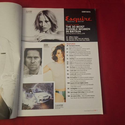 Esquire Magazine March 2001 (1238) Sienna Guillory Willem Dafoe Simon Pegg