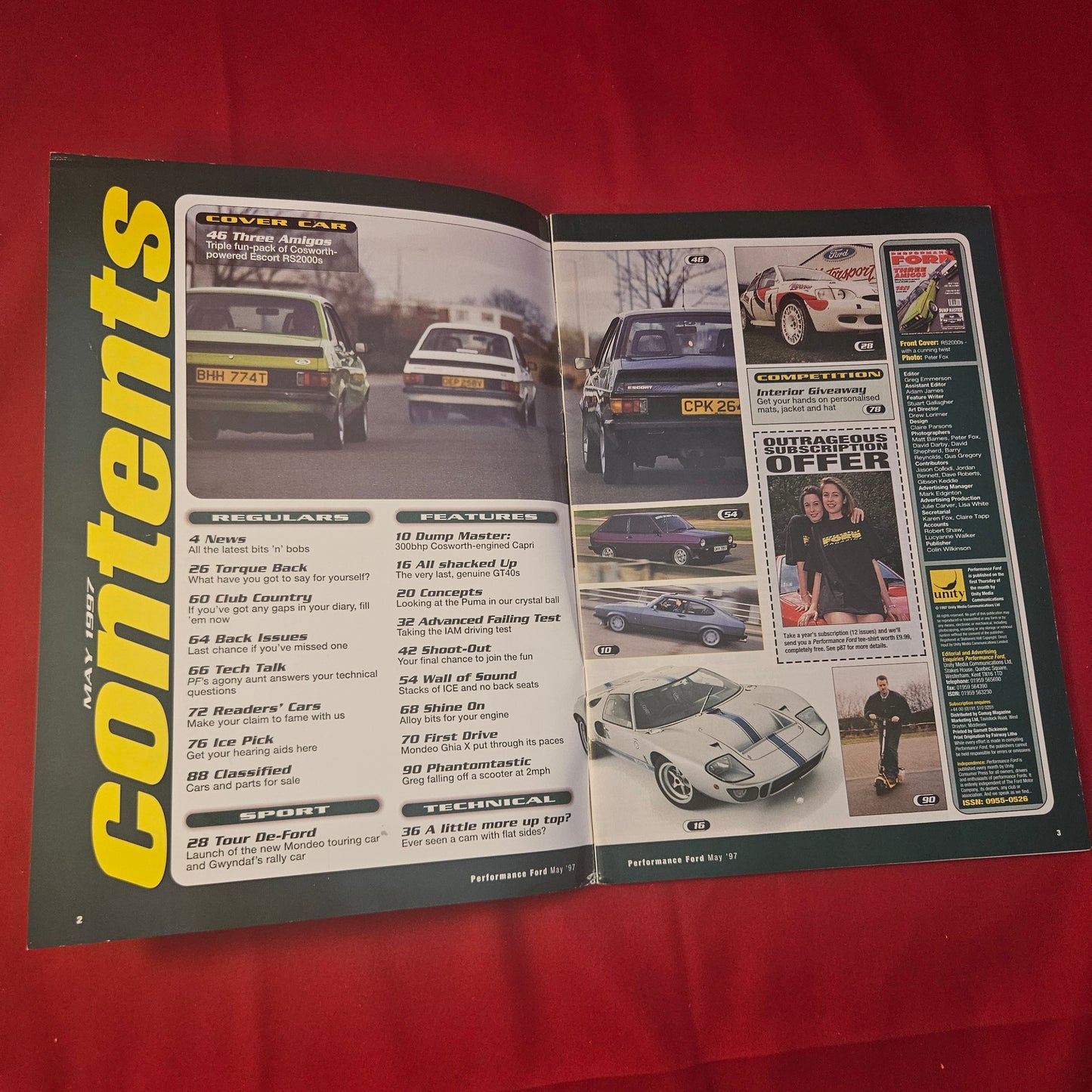 Performance Ford Magazine May 1997 (1240) Escort RS2000 Cosworth Capri GT40