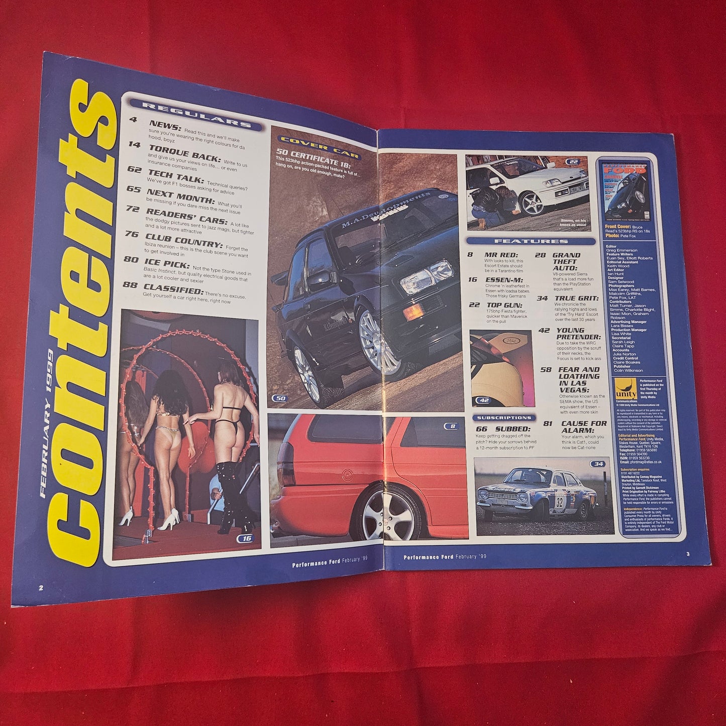 Performance Ford Magazine February 1999 (1240) Sierra Cosworth 525bhp Focus WRC