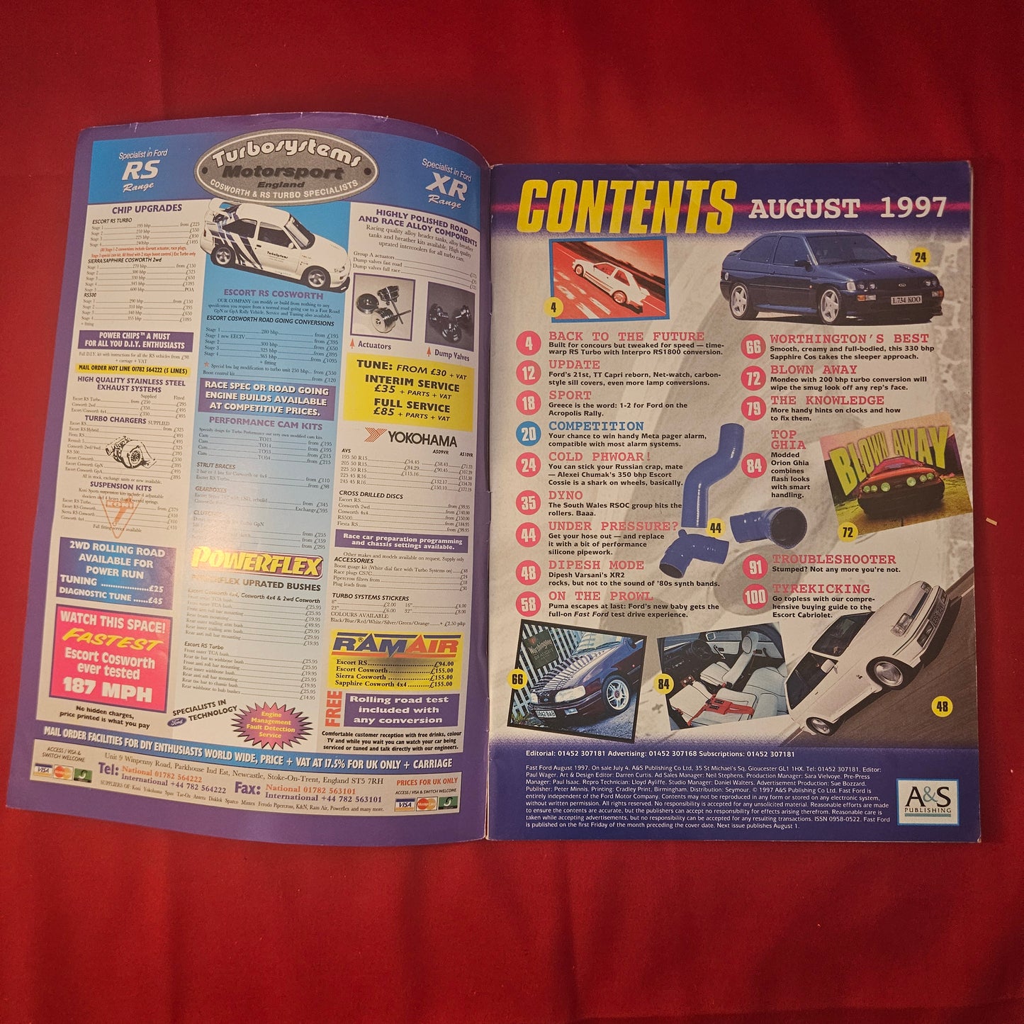 Fast Ford Magazine August 1997 (1240) Puma Let Loose 350bhp Escort Cosworth XR2