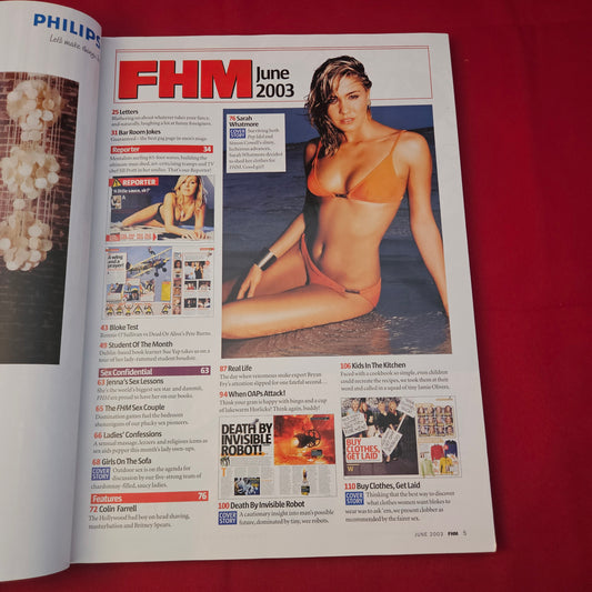 FHM Magazine June 2003 (1248) Sarah Whatmore Colin Farrell Matrix Monica Bellucci