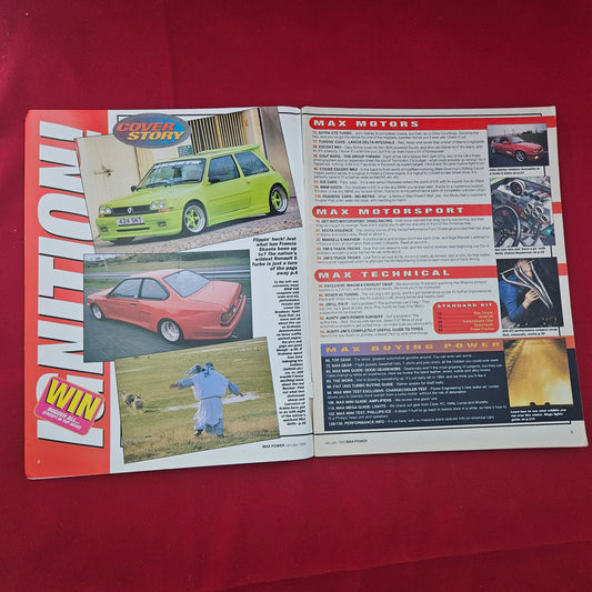 Max Power Magazine January 1994 (1267) Renault 5 Turbo Skeete MK1 Escort BDA