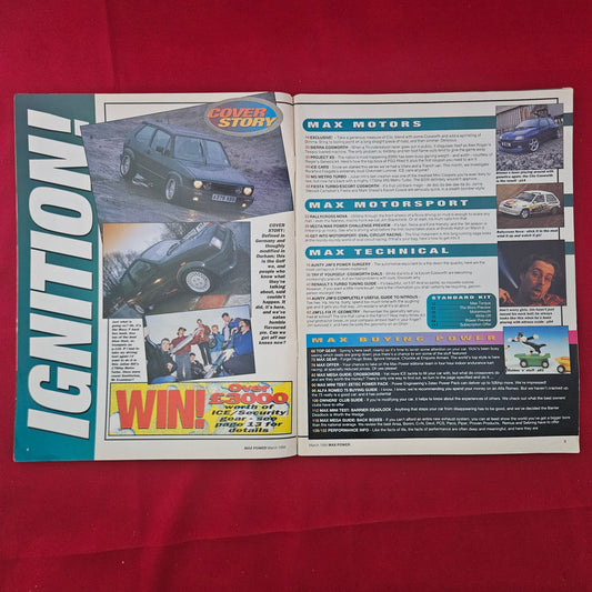 Max Power Magazine March 1994 (1267) VW Golf 16V Clio Cossie Dimma Sierra Cosworth