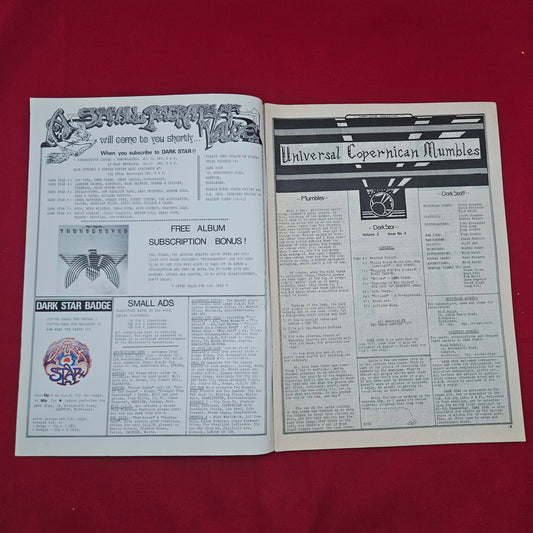 Dark Star Magazine June 1977 (1277) Vol 2 No 3 Boz Scaggs Gene Clark Beach Boys