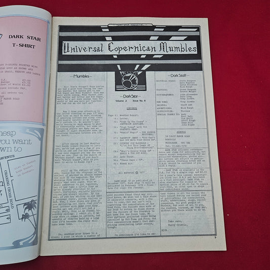 Dark Star Magazine December 1977 (1277) Vol 2 No 6 Jefferson Airplane Doobie Bros