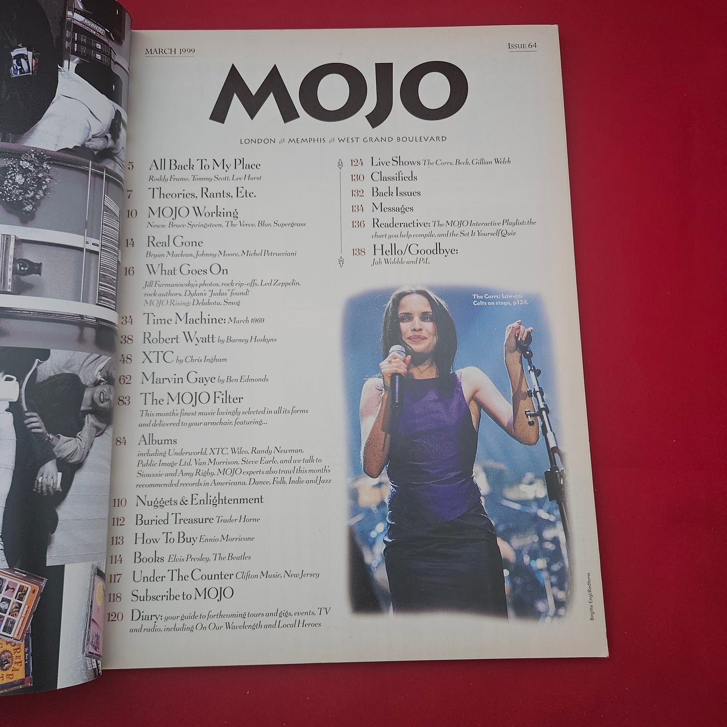MOJO Magazine March 1999 (1287) Issue 64 Marvin Gaye XTC Robert Wyatt The Corrs