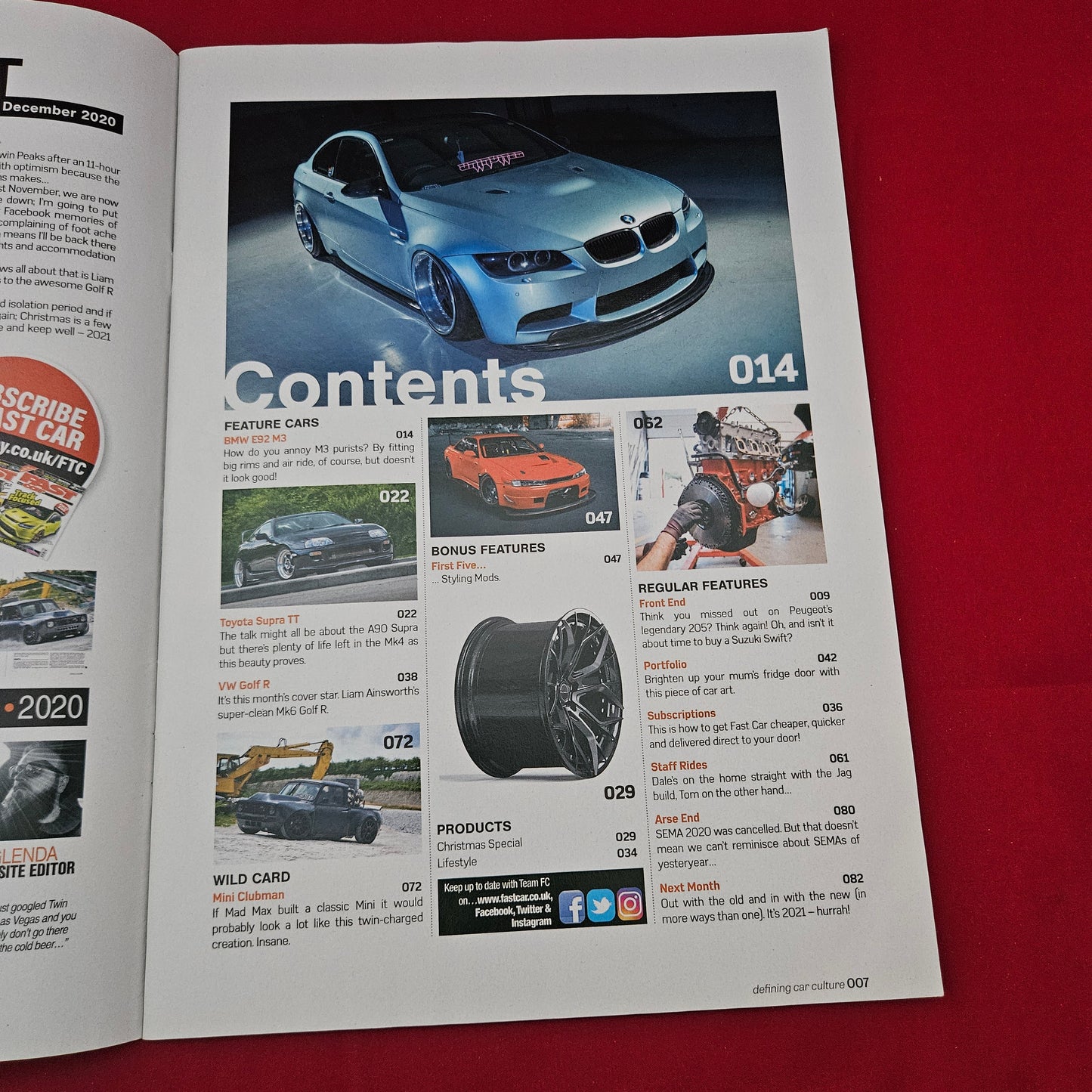 Fast Car Magazine December 2020 #427 (1294) VW Mk6 Golf R BMW E92 M3 Supra TT