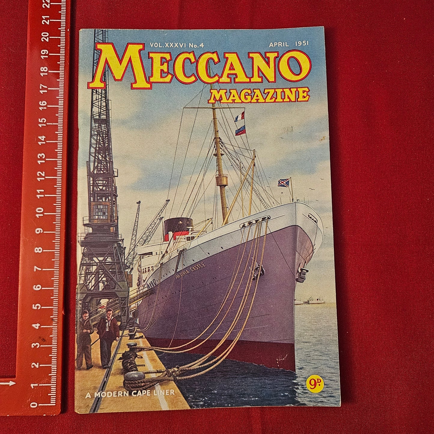 Vintage MECCANO Magazine April 1951 (004) Vol 36 No 4 Modern Cape Liner Mumbles