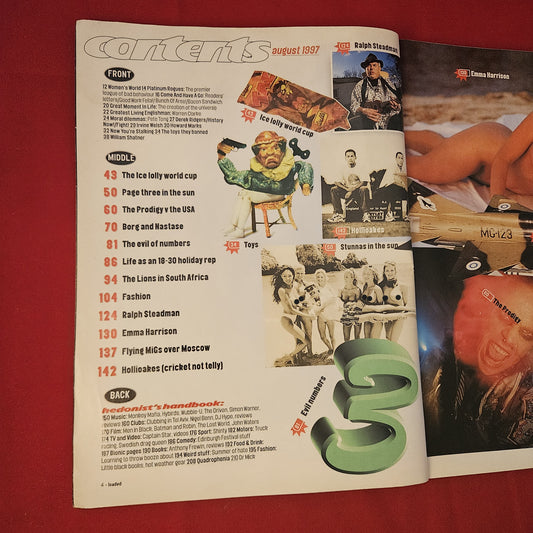 LOADED Magazine Aug 1997 (1298) EMMA HARRISON GIANT POSTER The Prodigy 90s Pin-up