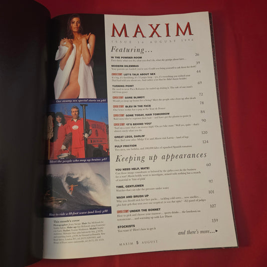 MAXIM Magazine August 1996 Issue 16 (1318) Sophie Anderton The S#x Issue