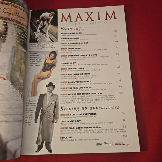 MAXIM Magazine December 1995 Issue 8 (1318) John Motson Dermot Reeve Lingerie