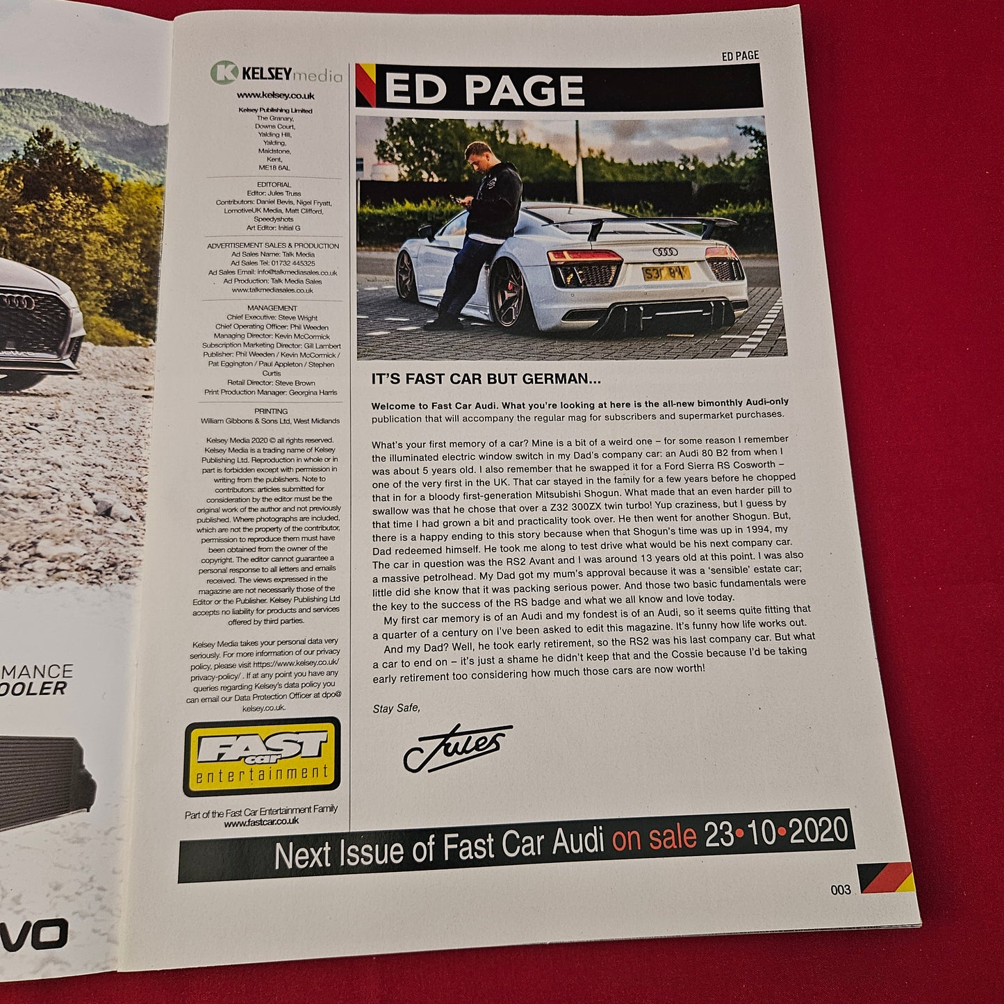 Fast Car Magazine Audi Issue 1 2020 (1323) Bagged R8 V10 1200BHP TT RS