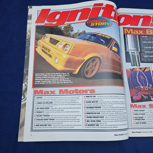 Max Power Magazine October 1995 (1329) Dimma Clio Williams Mk1 Golf Zeemax 300ZX