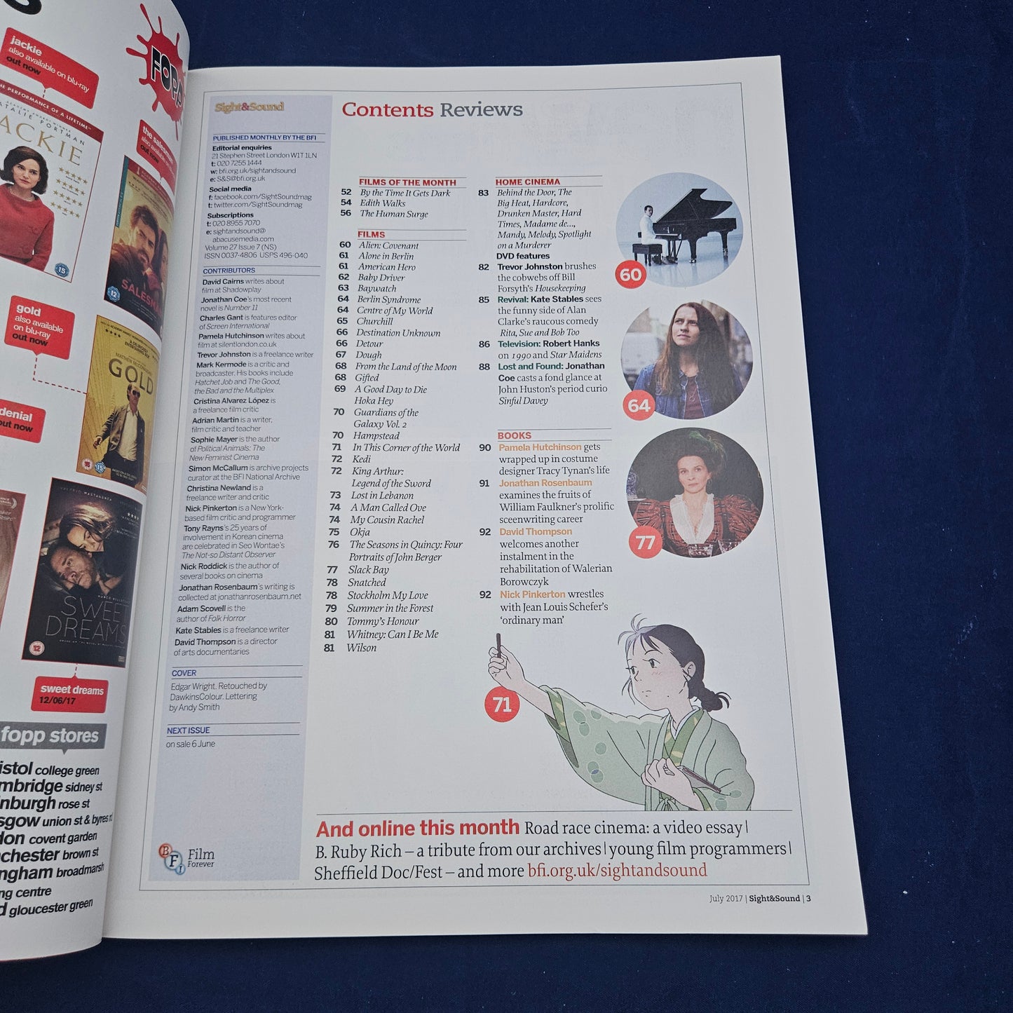 Sight & Sound Magazine July 2017 (1334) Edgar Wright Baby Driver Cannes Okja