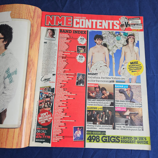 NME Magazine 15 March 2008 (1339) Muse MGMT Alex Turner The Last Shadow Puppets