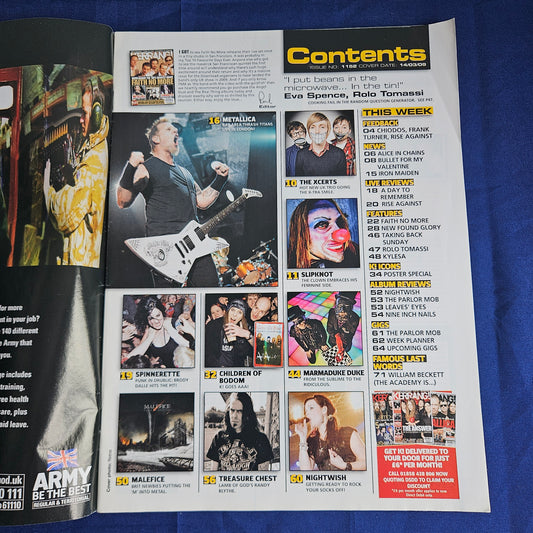 Kerrang! Magazine March 14 2009 #1252 (1341) Faith No More Metallica Slipknot