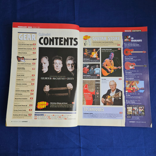 Guitarist Magazine February 2000 #191 (1347) Gilmour McCartney Green Meat Puppets