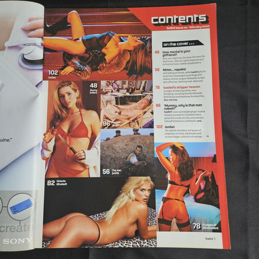Loaded Magazine February 2002 (1350) Jordan Katie Price Victoria Silvstedt Y2K