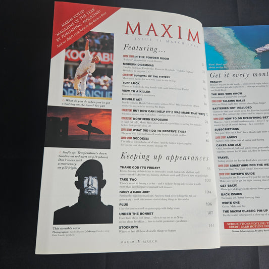 Maxim Magazine March 1996 (1354) Ryan Giggs Andrew Neil Goddess Feature Y2K