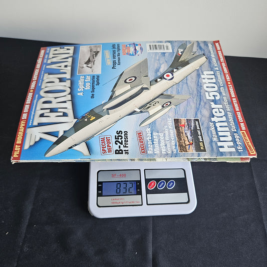 BUNDLE JOBLOT 3x AEROPLANE Monthly Magazines 2001 Hawker Hunter (BJL0142)