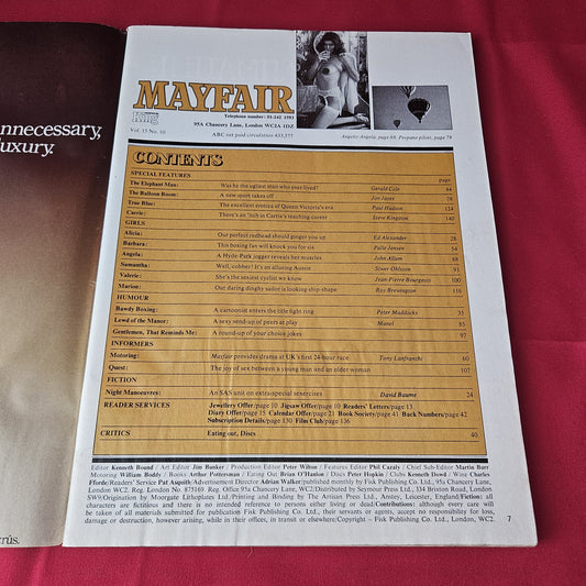 Mayfair Magazine October 1980 (1394) Alicia Angela Valerie Elephant Man