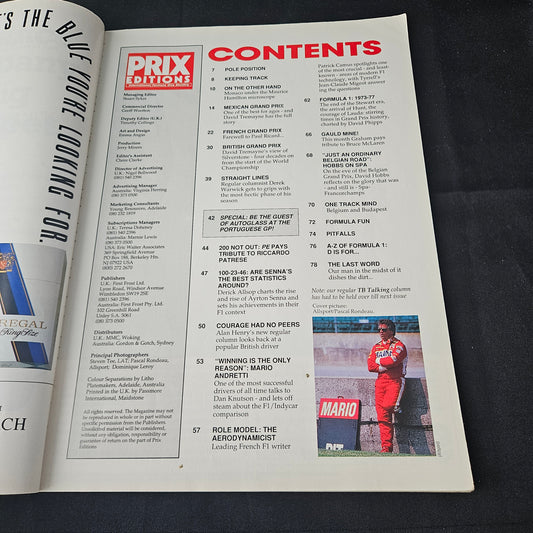 Prix Editions International Magazine August 1990 (1396) F1 Senna Patrese Andretti British GP Monaco GP