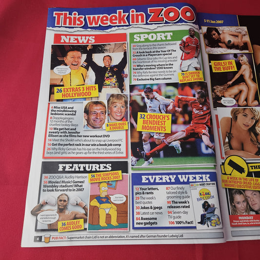 Zoo Magazine 5-11 January 2007 (1407) Keeley Hazell Gemma Atkinson Michelle Marsh Sophie Howard Kyla