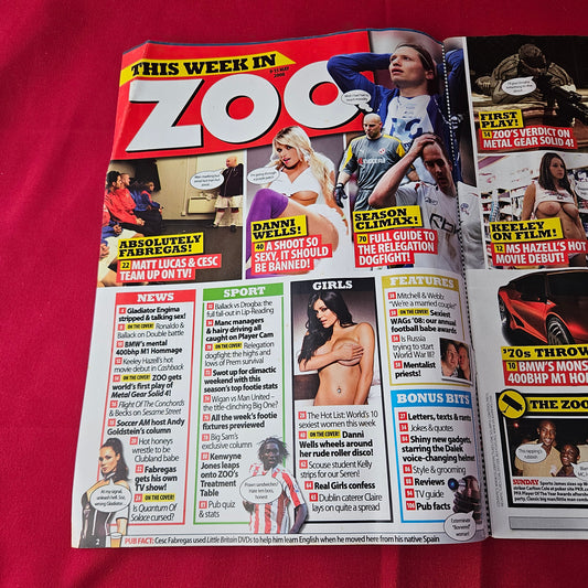 Zoo Magazine 9-15 May 2008 (1408) Danni Wells Gemma Atkinson Keeley Hazell