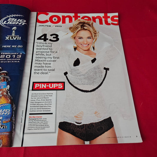Maxim Magazine January/February 2013 (1411) Katrina Bowden Hometown Hotties Buick Grand National