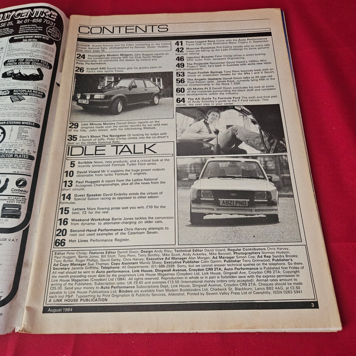 Auto Performance Magazine August 1984 (1419) Ford Escort Rally Fiesta XR2 Mini Project 1400