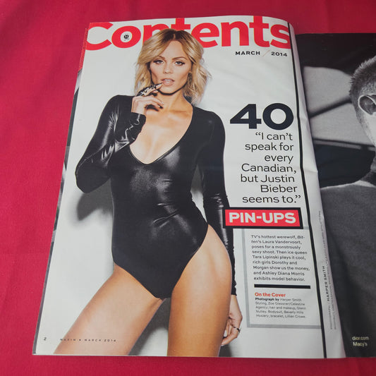 Maxim Magazine March 2014 (1423) Laura Vandervoort Iron Sheik Justin Bieber Tara Lipinski