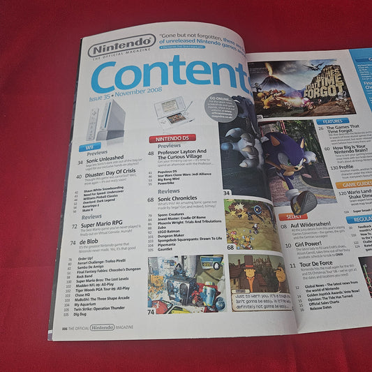 Nintendo Official Magazine November 2008 (1430) Sonic Unleashed Super Mario RPG Rock Band