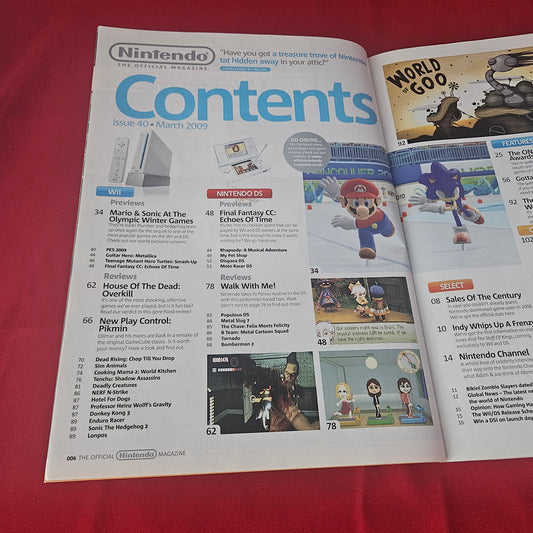 Nintendo Official Magazine March 2009 (1430) Mario Sonic Olympic Winter Games Wii DS