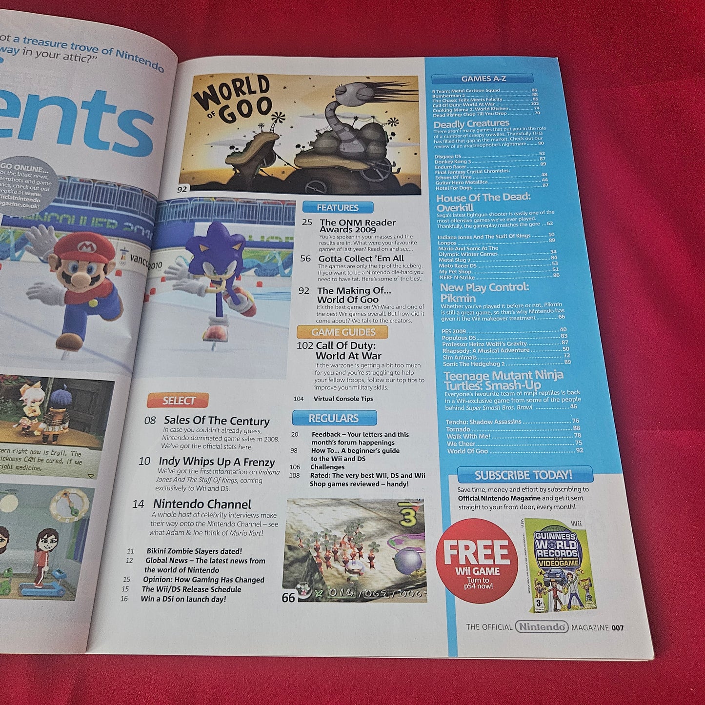 Nintendo Official Magazine March 2009 (1430) Mario Sonic Olympic Winter Games Wii DS