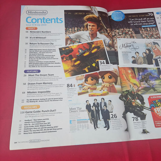 Nintendo The Official Magazine July 2009 (1430) Tiger Woods Grand Slam Tennis MotionPlus Wii Games