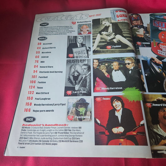 Loaded Magazine April 1997 (1435) POSTER Amber Smith Judge Dredd Woody Harrelson