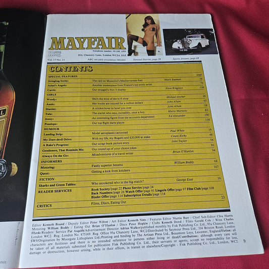 Mayfair Magazine Vol 17 No 11 Tula Harriet Thompson Wendy Annie Jenny (1439)