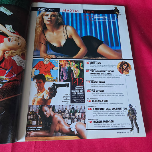 Maxim Magazine March 2001 US Monica Potter Brooke Burke Denis Leary (1444)