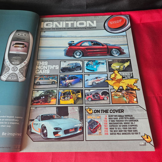 Max Power Magazine March 2004 Subaru Impreza Mazda RX-7 Honda Integra SKU 1459