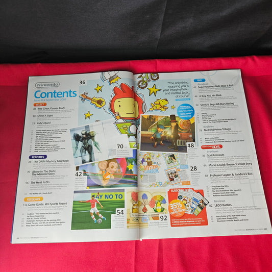 Official Nintendo Magazine September 2009 Scribblenauts Metroid Prime Layton SKU 1467