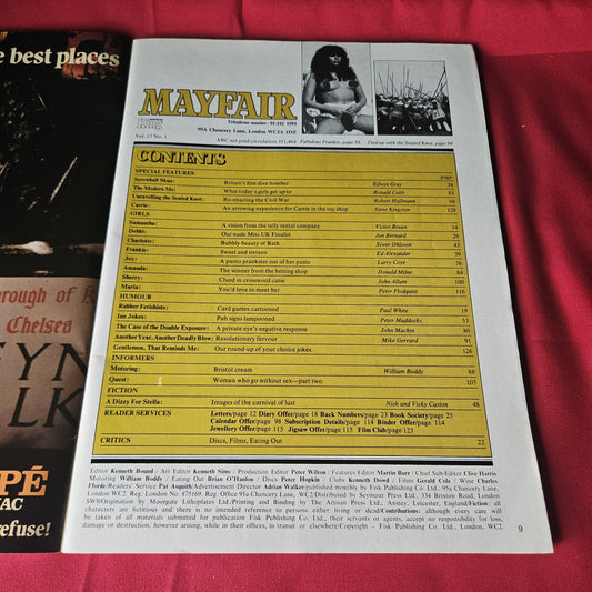 Mayfair Magazine January 1982 Vol 17 No 1 Debbi Charlotte Frankie SKU 1469