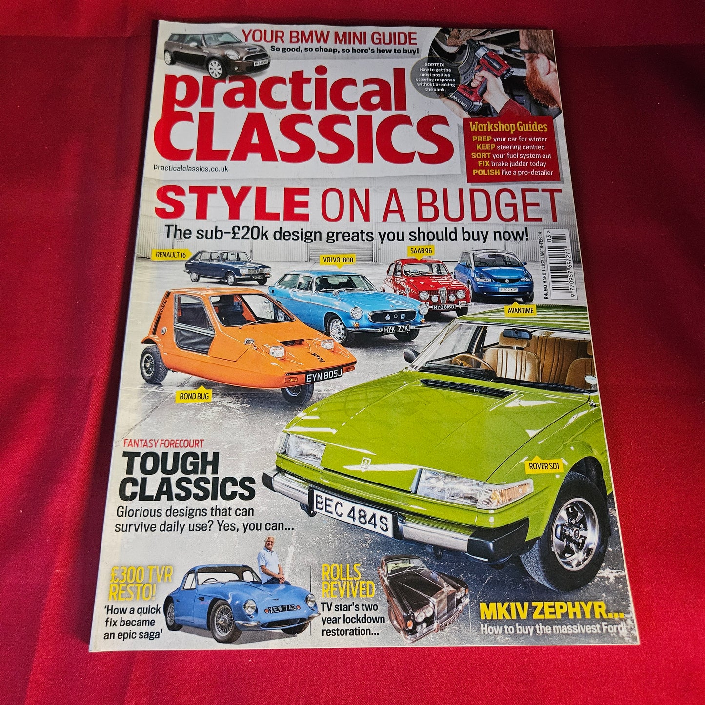 Practical Classics Magazine March 2023 Rover SD1 Volvo 1800 Saab 96 Bond Bug SKU 1483