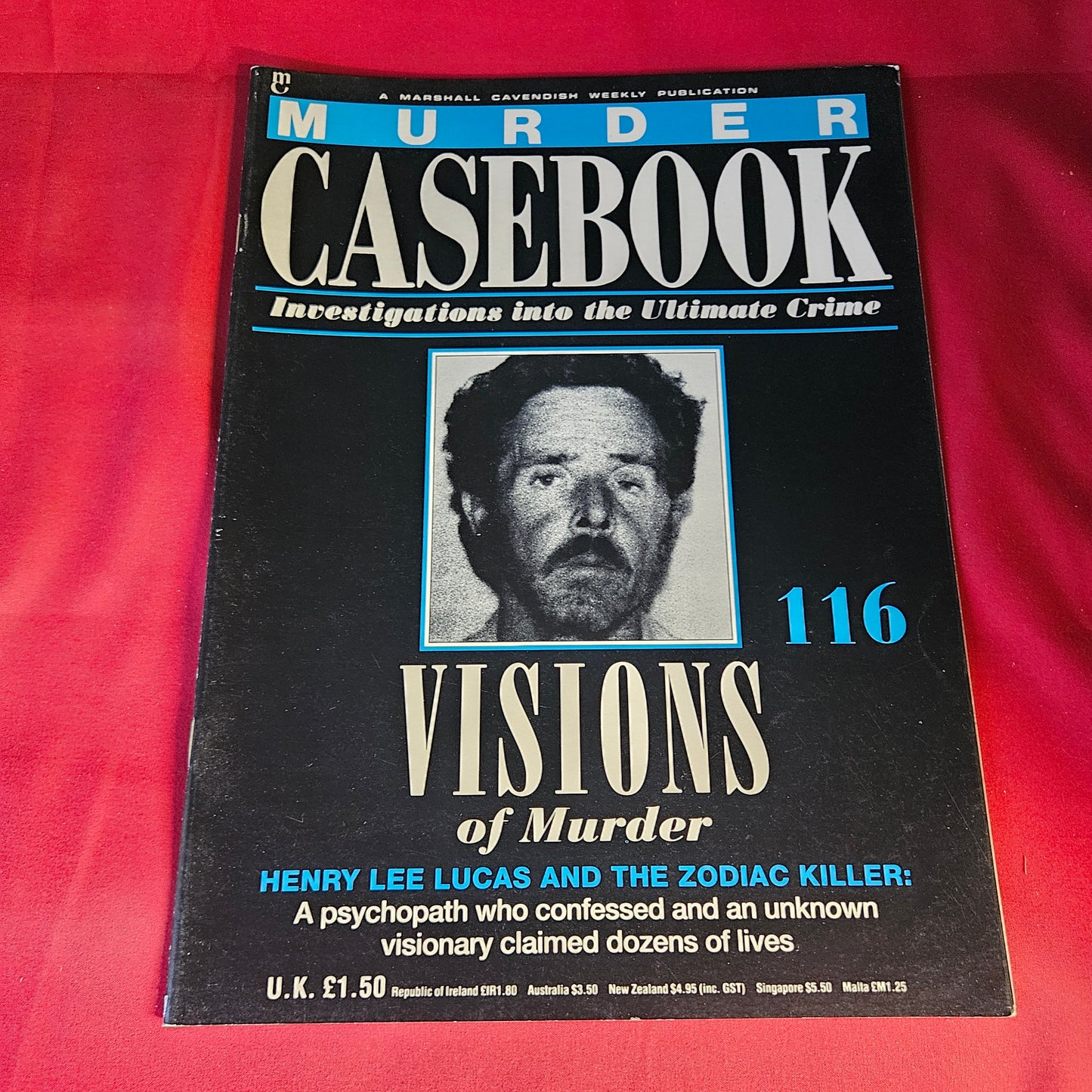 Murder Casebook Magazine Issue 116 Henry Lee Lucas Zodiac Killer Visions 1992 SKU 1478
